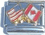 US and Canadian Flags Italian Charm