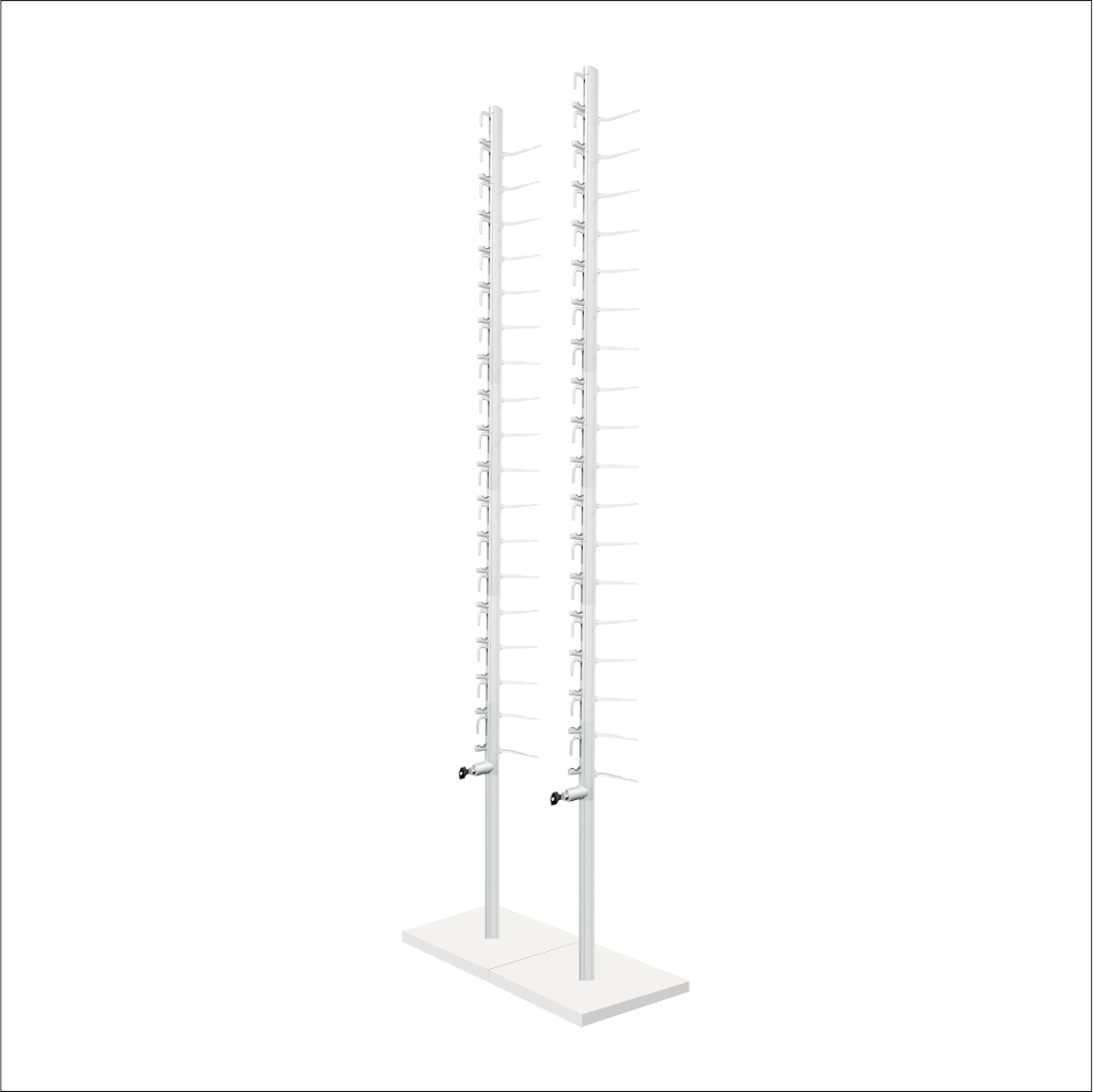 Locking Modular FloorTop Rods and Base for 18, 36, 54, 72, 90 Optical