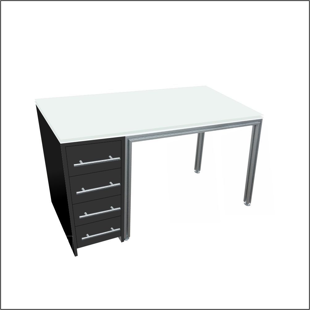 Optical Dispensing Table With Aluminum Structure, BlackLaminated