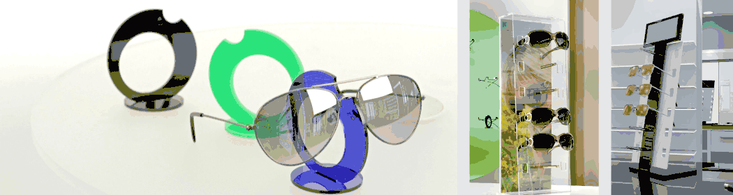 Single Optical Frame Risers & Displays