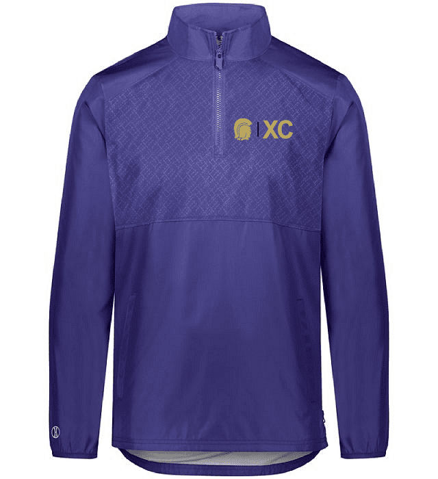 Sweat à capuche à manches courtes zippé 1/4 pour adulte - Taille M - Bleu marine