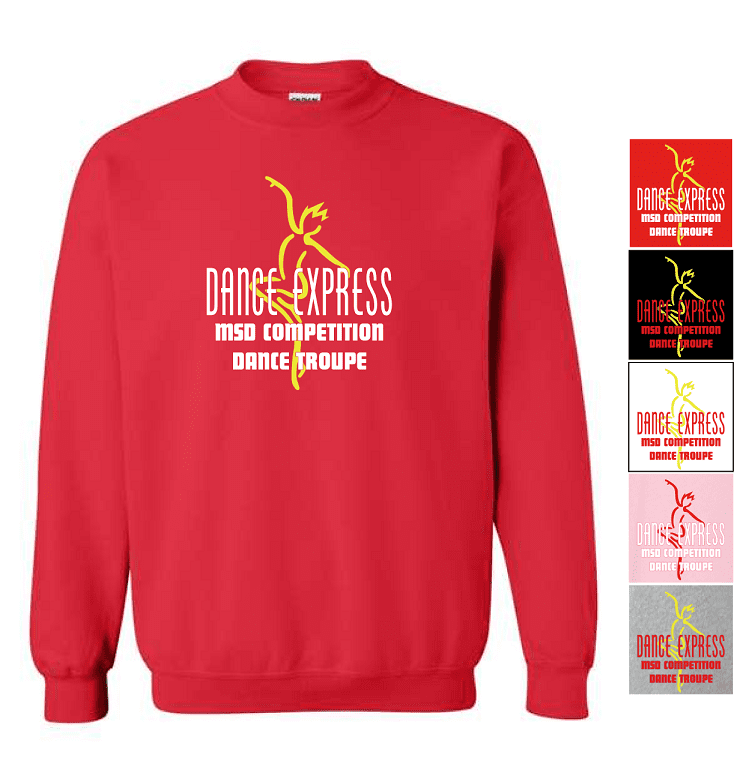 DANCE EXPRESS CREW NECK SWEATSHIRT ADULT & YOUTH