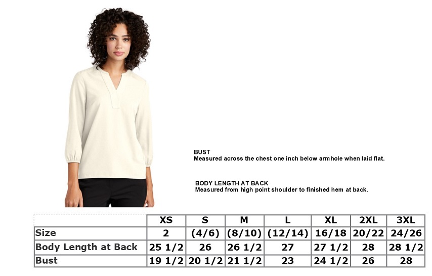 MERCER+METTLE STRETCH CREPE 3/4 SLEEVE BLOUSE