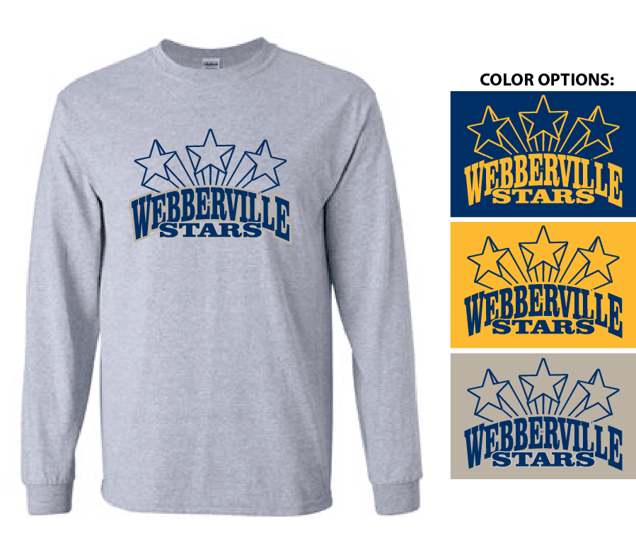 STARS LONG SLEEVE TEE YOUTH & ADULT