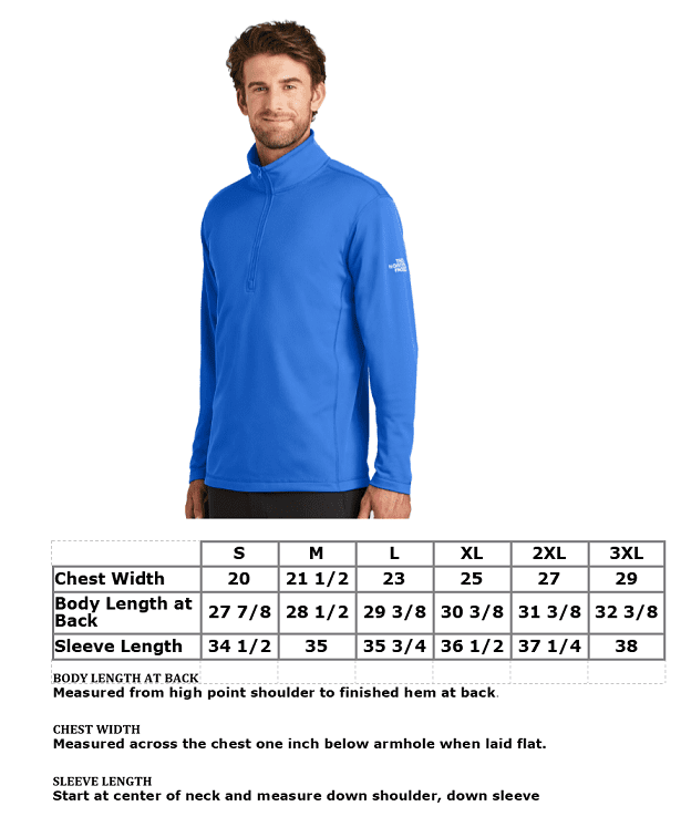 THE NORTH FACE TECH 1/4 ZIP - MEN'S SIZING