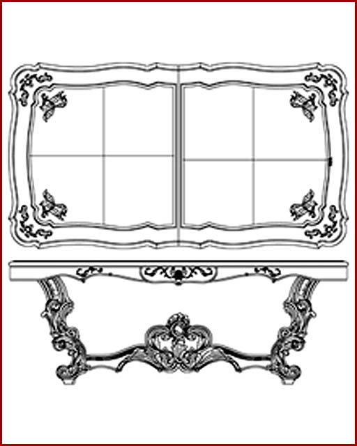 AICO Dining Table Palais Royale AI71002TB