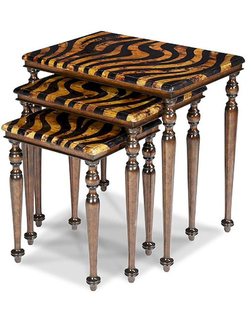 AICO Discoveries Zebra Nesting Tables (3pc) AIACFNSTCPTN004