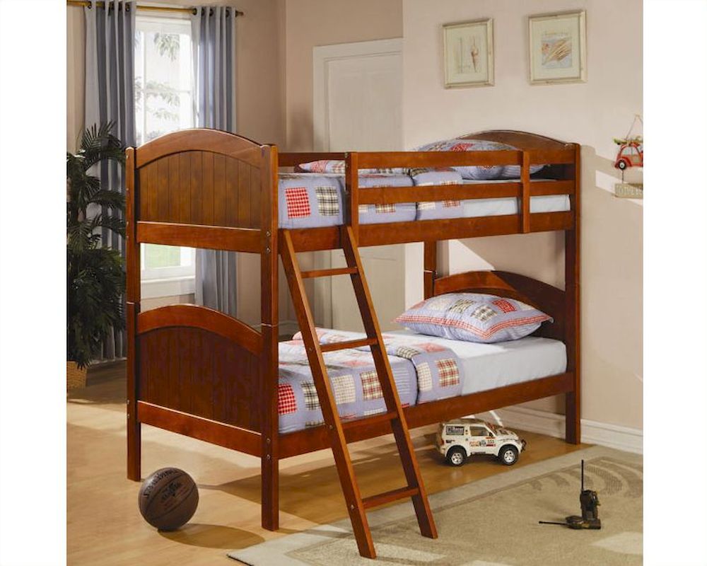 Coaster Furniture Twin over Twin Bunk Bed in Dark Pine Bunks CO460203