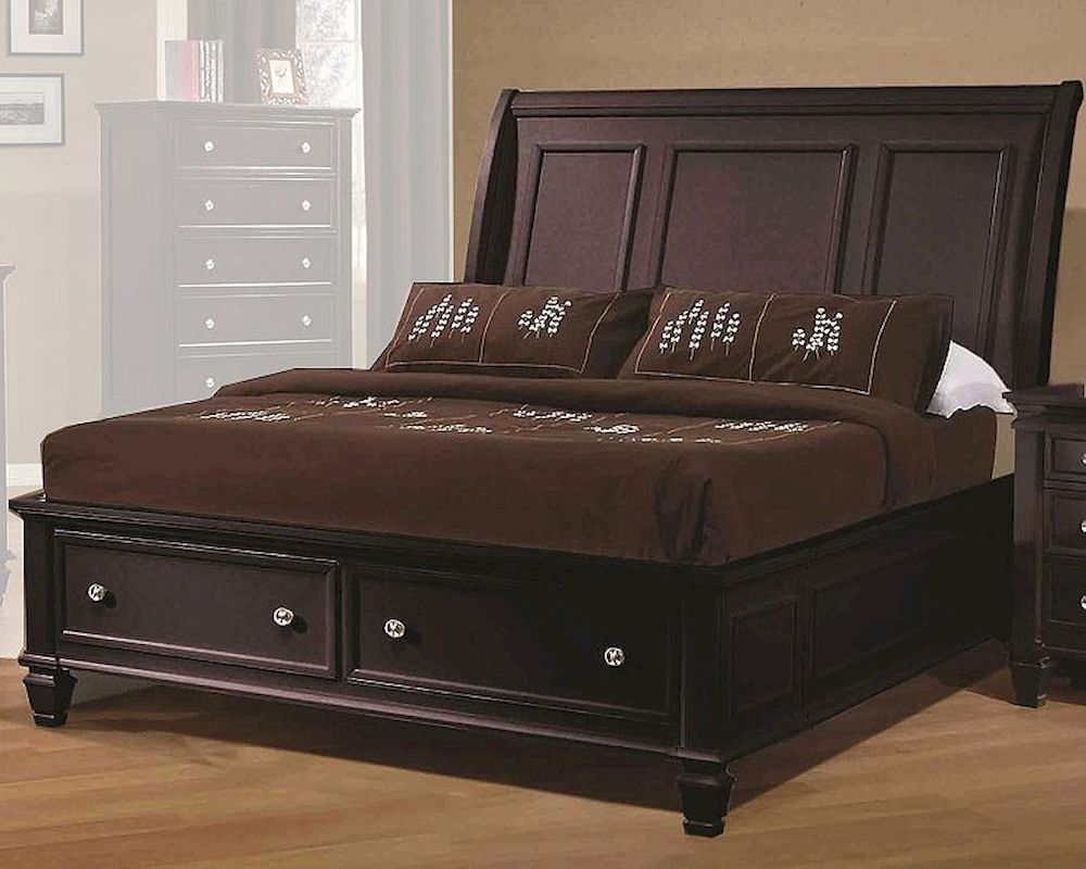 Coaster Storage Bed Sandy Beach in Cappuccino CO201990BED