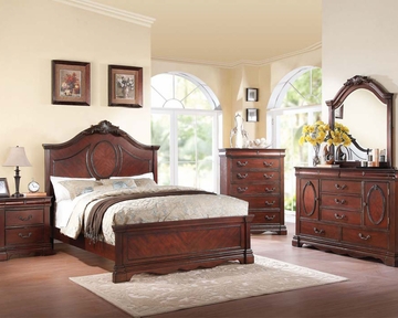 Dark Cherry Bedroom Set Estrella by Acme Furniture AC20730SET