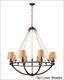 ELK Eight Light Chandelier Natural Rope EK-63017