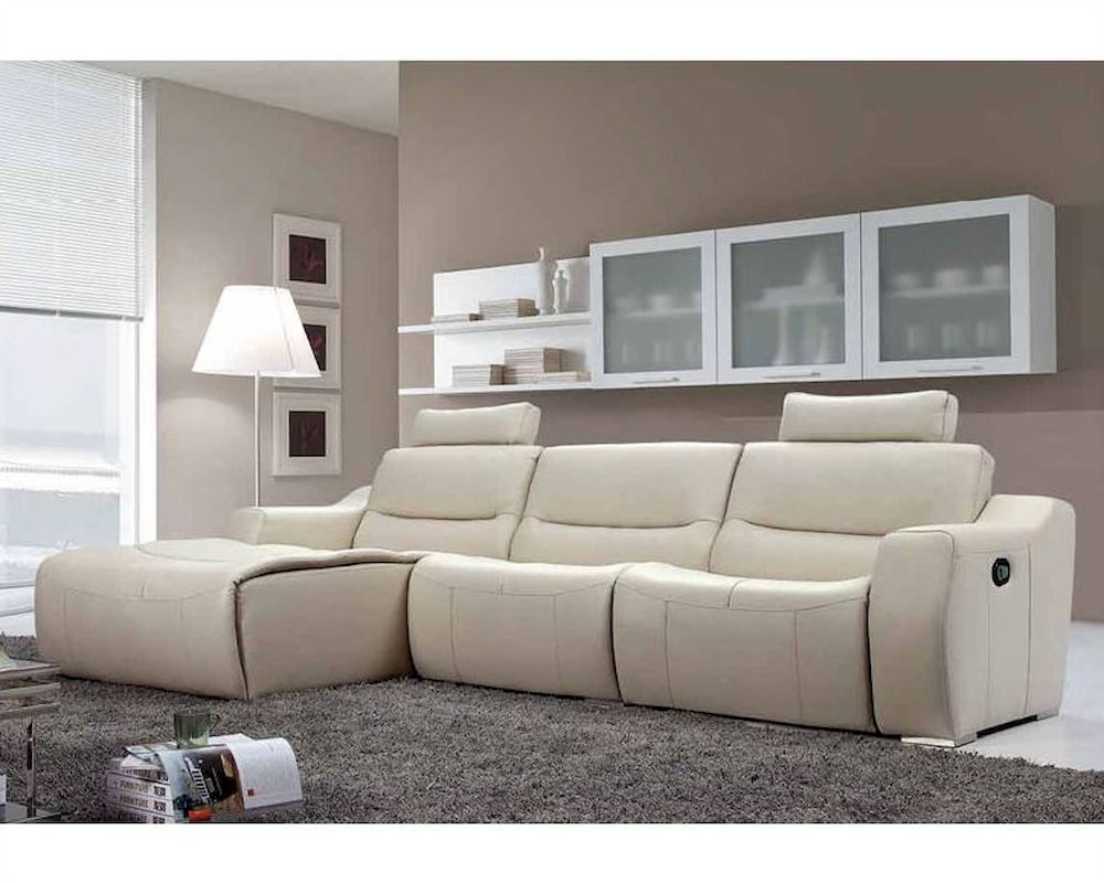 European Design Leather Sectional with Reclining Seats 33LS181