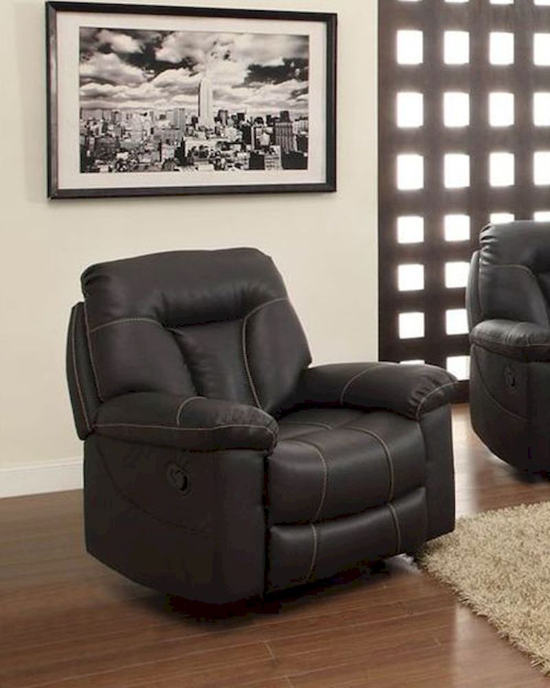 Glider Reclining Chair Cade by Homelegance EL8512BLK1