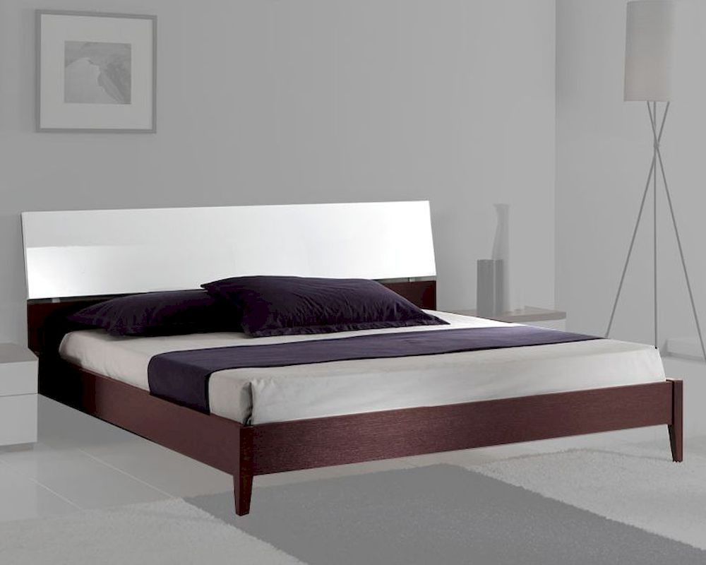 Italian Modern Two Tone Platform Bed 33B222