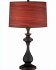 Lite Source D.Bronze w/ Wood Printed Vinyl Shade Table Lamp LS-21690 Lite Source D.Bronze w/ Wood Printed Vinyl Shade Table Lamp LS-21690