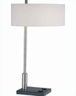 Lite Source Table Lamp PS Blk w/ Wht Fabric Outlet Funktions LS-21396 Lite Source Table Lamp PS Blk w/ Wht Fabric Outlet Funktions LS-21396