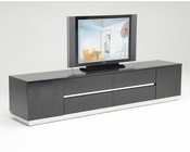 Modern Crocodile Lacquer TV Stand in Black 44D588-230B Modern Crocodile Lacquer TV Stand in Black 44D588-230B