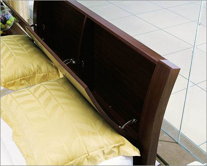 Modern Made in Italy Wenge Finish Storage Bedroom Set 44B5811