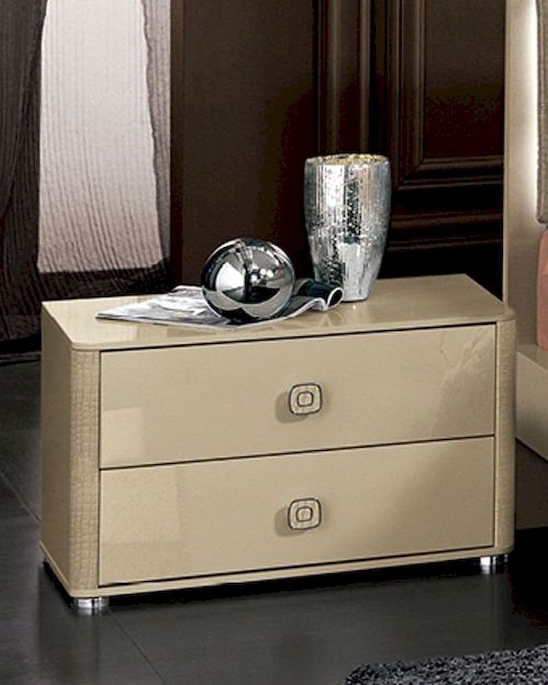 Modern Night Stand in Beige Finish Made in Italy 33B103
