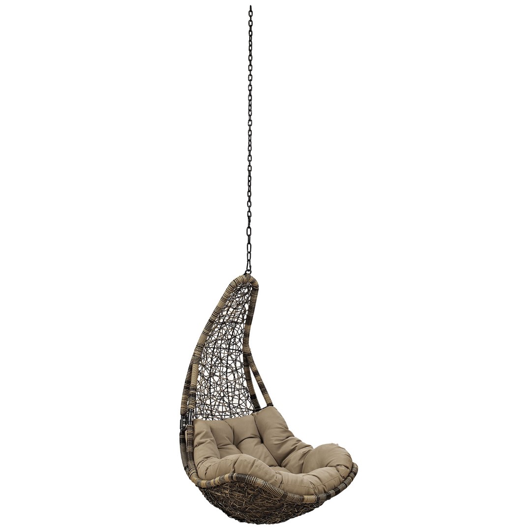 Modway Abate Outdoor Patio Wicker Rattan Swing Chair Without Stand in