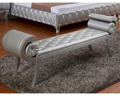 Platinum Leatherette Bench 44B196BN Platinum Leatherette Bench 44B196BN