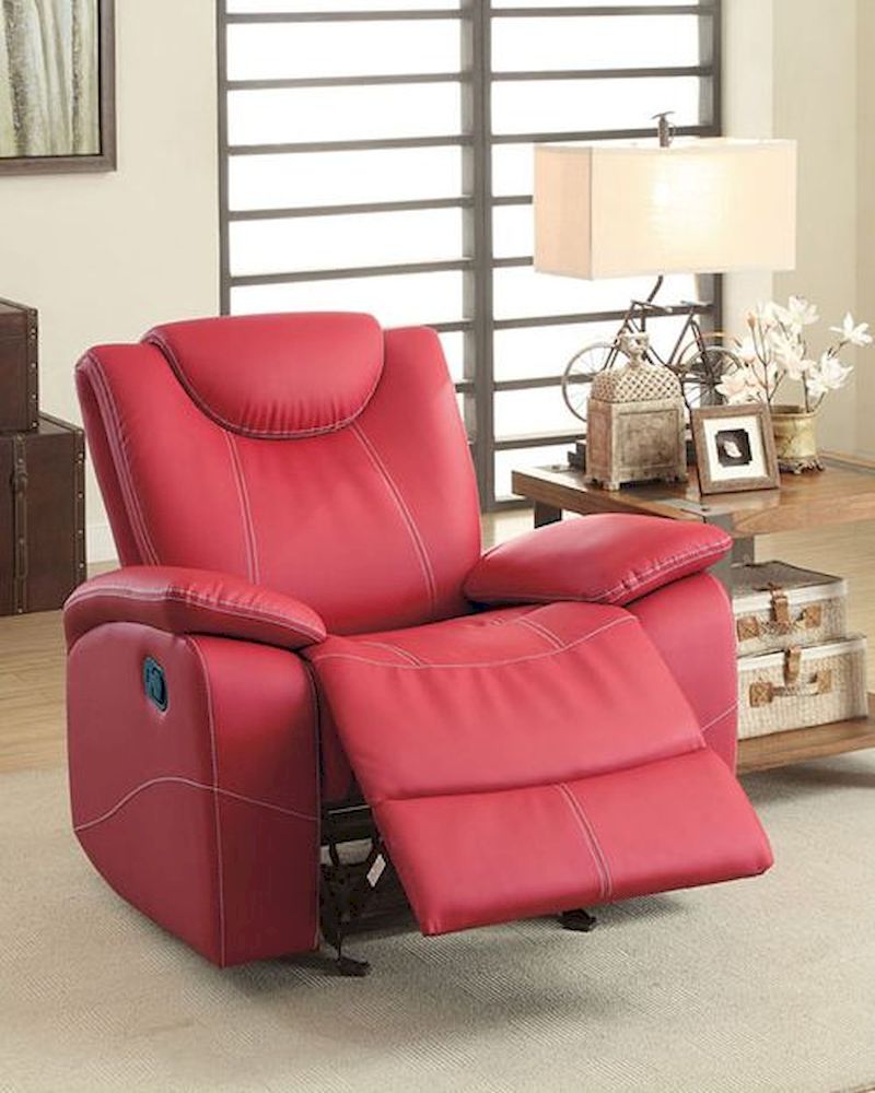 Red Glider Reclining Chair Talbot by Homelegance EL8524RD1