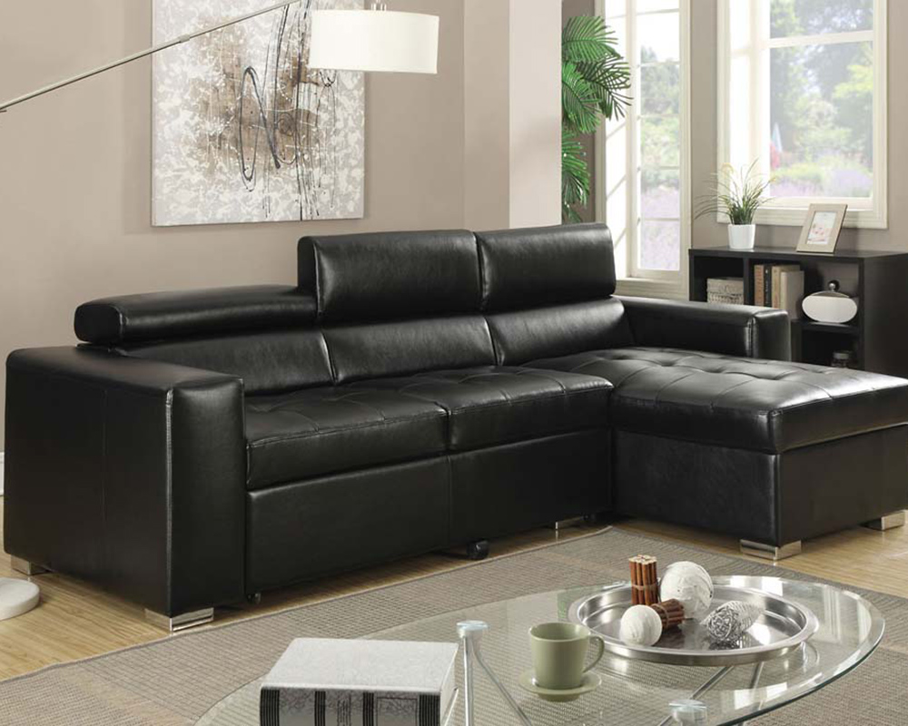 Sectional Sofa w/ Pull Out Bed Aidan by Acme AC51640