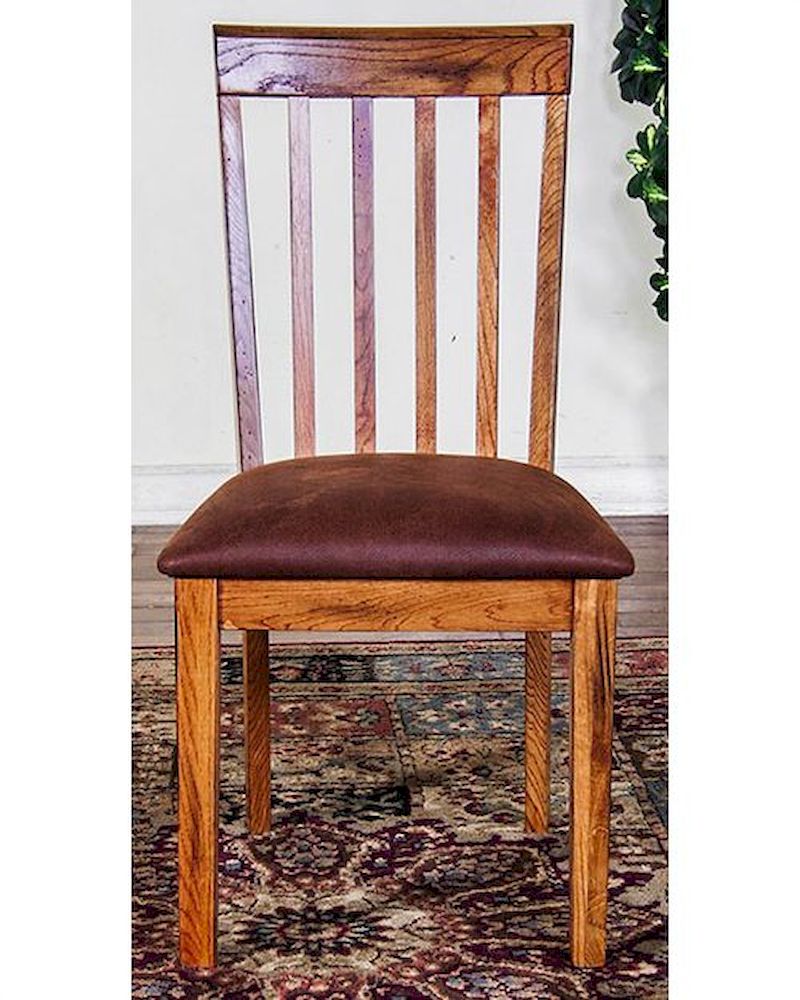 Sedona - Slatback Chair, Cushion Seat (Set of 2) - Rustic Oak