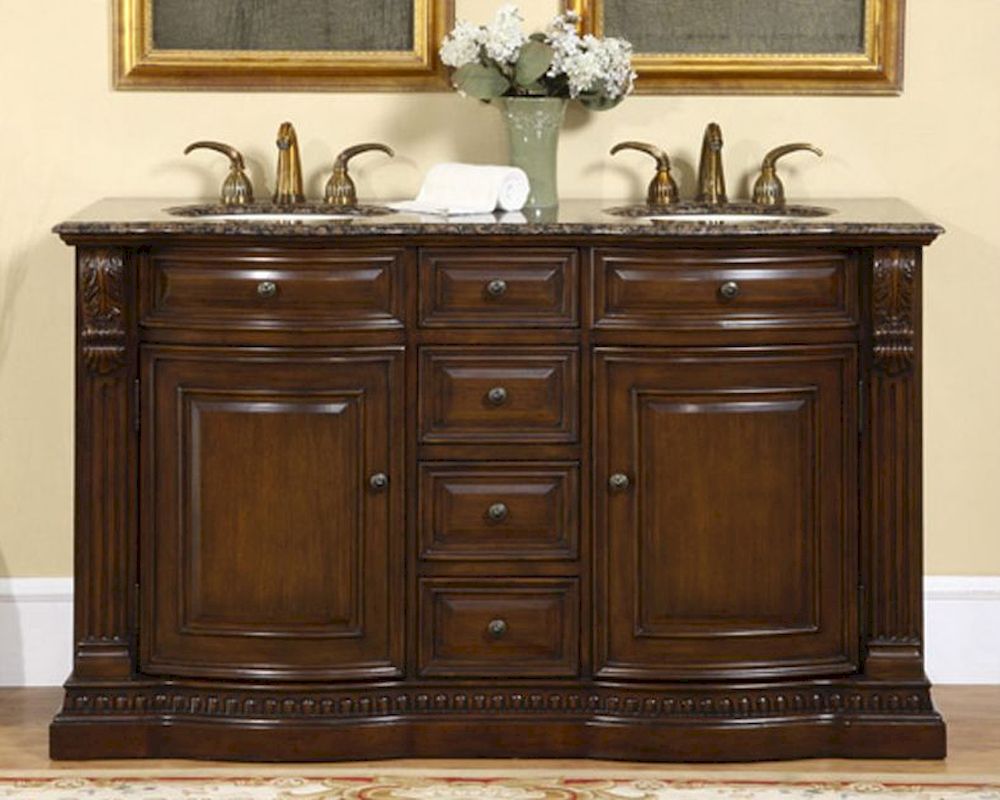 Silkroad 60" Double Sink Granite Top