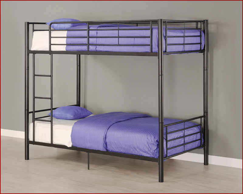 Walker Edison Twin over Twin Metal Bunk Bed WEBTOTBL/WT