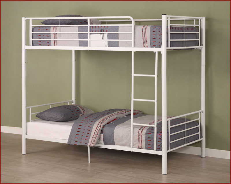 Walker Edison Twin over Twin Metal Bunk Bed WEBTOTBL/WT