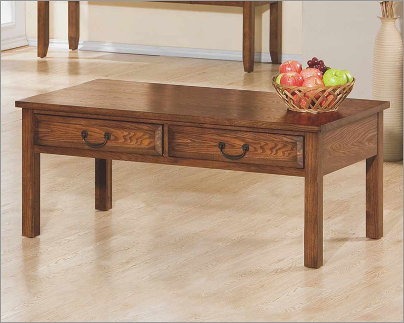 Winners Only 2 Drawer Coffee Table Zahara in Medium Oak WOAZ100C