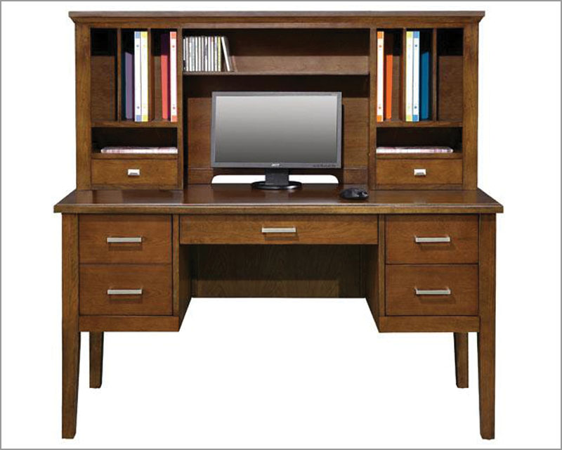 Winners Only 54" Desk and Hutch Koncept in Brown Cherry WOGK154FH
