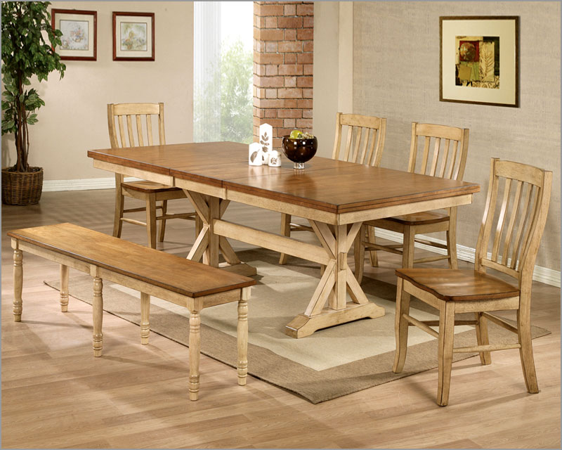 Winners Only Almond/Wheat Dining Set Quails Run WODQ14284Ws