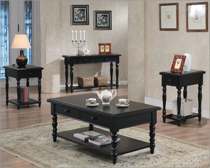 Winners Only Coffee Table Set Quails Run in Ebony WOAQ100CESET