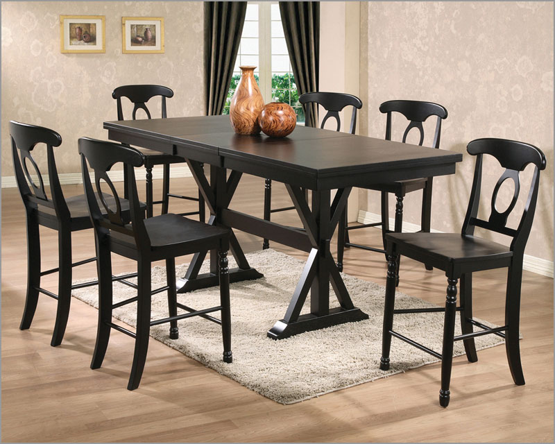Winners Only Ebony Counter Height Dining Set WODQT13678Es