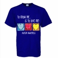 Autism Awareness Adult T- Shirt "To Know Me...Is to Love Me!"