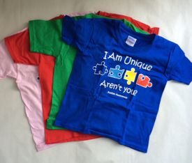 Autism Awareness Child T- Shirt "I Am Unique...Aren't You?"