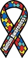 Autism Awareness Mini Ribbon Magnet 2" x 4"