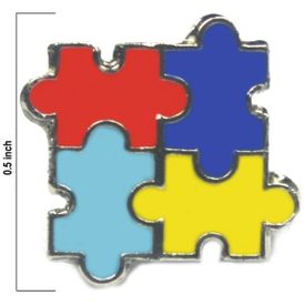 Autism Awareness Puzzle Tack Pin