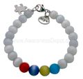 Autism Cat Eye Beads Sterling Silver Bracelet 2