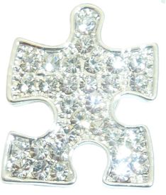 Autism Crystal Tack Pin