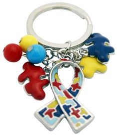 Autism Enamel Key Tag