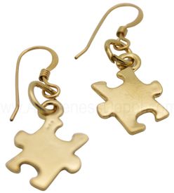 Autism Gold Plated Earrings