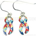 Autism Ribbon Charm Earrings