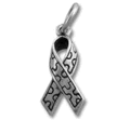 Autism Ribbon Puzzle Design Sterling Silver Charm