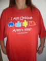 Autism Shirt Adult Red "I'm Unique"