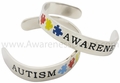 Autism Silver Cuff Bracelet 02