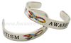 Autism Silver Cuff Bracelet