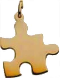 Autism Solid 10K Gold Puzzle Piece Charm